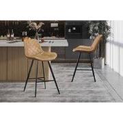 Counterstoel 'Alicante' PU Ote Topper 02 Cognac - 49 x  x 40.0 - Kunst...