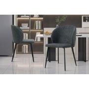 Stoel 'Toledo' Stof Donkergrijs