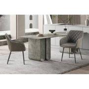 "Stoel 'Peron' Microvezel PU Grijs" - 62 x  x 43 - Polyester