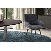 Stoel 'Modest' Draaibaar Stof Fabb Raven 18 Donkergrijs