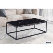 Salontafel 'Dallas' Decor Marmer Zwart - 120 x  x 60 - MDF, Metaal