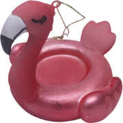 Xmas hanger - Flamingo - Blown up - Glass - 10x10,5x9cm