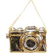 Xmas Hanger - Camera - Glass - Gold - 8x5x4cm