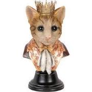 Clayre & Eef Decoratie Beeld Kat 37 cm Bruin Kunststof