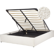 DINAN - Tweepersoonsbed - Gebroken wit - 140 x 200 cm - Bouclé