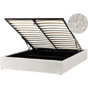 DINAN - Tweepersoonsbed - Gebroken wit - 160 x 200 cm - Bouclé