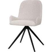 PTMD - Eetkamerstoel Leander - Beige - 58x53.5x83.5cm