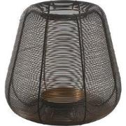 PTMD - Windlicht Jaden - Zwart - 29x29x27cm