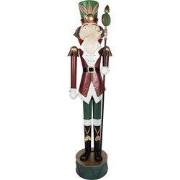 Clayre & Eef Kerstdecoratie Beeld Notenkraker 60x41x207 cm Rood Groen ...