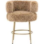 PTMD - Barkruk Hair - Bruin - 67x64x94cm