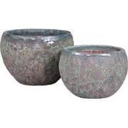 PTMD - Pot Caedyn - Groen - 75x75x52cm - Set van 2