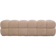 PTMD - Bankje Teddy - Beige - 160x45x43cm