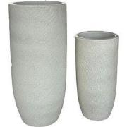 PTMD - Pot Dezzel - Wit - 30x30x70cm - Set van 2