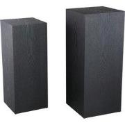 PTMD - Bloemenzuil Tiess - Zwart - 35x35x85cm - Set van 2