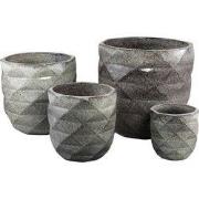 PTMD - Pot Lotte - Grijs - 53x53x52cm - Set van 4