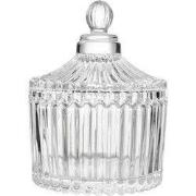 Clayre & Eef Voorraadpot Ø 7x9 cm Transparant Glas