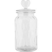 Clayre & Eef Voorraadpot Deksel Ø 11x24 cm Transparant Glas