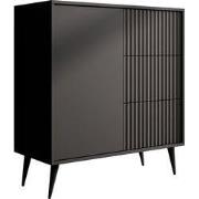 Meubella - Dressoir Winq - Antraciet - 90 cm