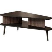 Meubella - Salontafel Pedro - Donker eiken - Zwart eiken - 100 cm