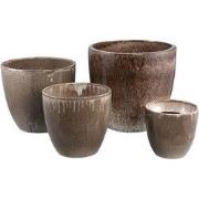 PTMD - Pot Aleix - Bruin - 53x53x52cm - Set van 4
