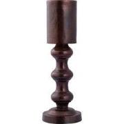 PTMD - Kandelaar Nessa - Bruin - 13x13x38cm