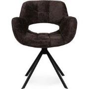 PTMD - Eetkamerstoel Link - Bruin - 64x60x85cm