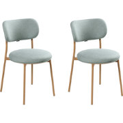 CASEY - Eetkamerstoelen set van 2 - Mintgroen - Polyester