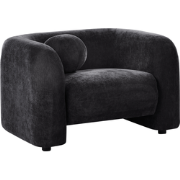 LEIREN - Fauteuil - Zwart - Stof