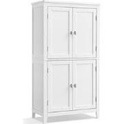 Petit meuble de rangement 4 portes blanc - H110 cm
