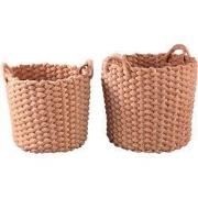 PTMD - Mand Olliver - Bruin - 44x44x39.5cm - Set van 2