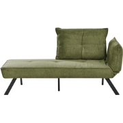 ROCAMADOUR - Chaise longue - Groen - Rechtszijdig - Stof