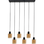 KITARE - Hanglamp 6 lichten - Zwart/Beige - Metaal