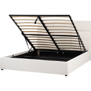 LAGORD - Bed met opbergruimte - Off-white - 160 x 200 cm - Polyester