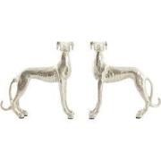 Light & Living - Ornament DOGS - 17x8x18 cm - Zilver - Set van 2