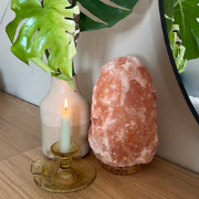 Dimbare Himalaya zoutlamp Aura - 6-8 KG