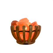 Dimbare Himalaya zoutlamp Fira - rond