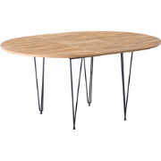 LOUISE - Eettafel uitschuifbaar - Bruin - 120/160 x 120 cm - MDF
