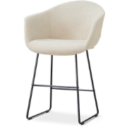 Nino-Otis barkruk cottonbeige - zwart onderstel - 65 cm