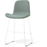 Nino-Fé barkruk saliegroen - wit onderstel - 65 cm