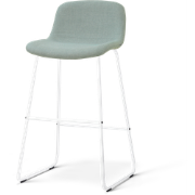 Nino-Mats barkruk saliegroen - wit onderstel - 75 cm