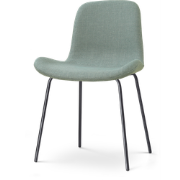 Nora-Fé eetkamerstoel saliegroen - zwart onderstel