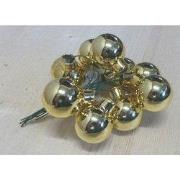 4 stuks - Kerstballetjes goud glas