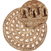 KERER  - Vloerkleed - Beige - 140 cm - Jute