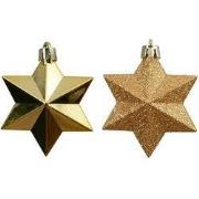 Ster kunststof L9b9h12 cm goud 12 st