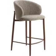 Light&living Barkruk 57x55x94 cm ALUKO zwart-licht bruin+bruin - set v...