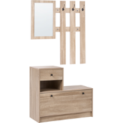 COOMA - Halmeubelset - Lichtbruin - Hout