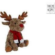 Eland zittend s 28 cm grijs