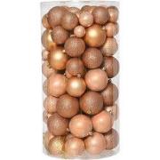 Kerstballen mix 100 st. peach pearl