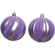 Kerstbal plc d8 cm heide lila a2