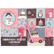 Sokken adventskalender meisjes kerst 12 paar